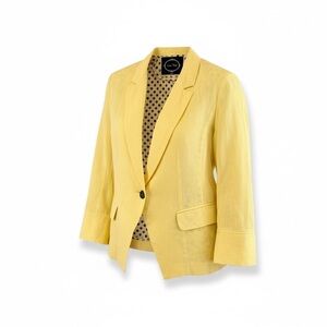 Love Tree Yellow Linen Blazer Size L